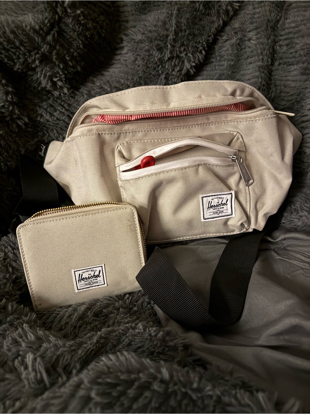 Herschel Supply Company Cream Waist/lumbar Bag with Matching Wallet
